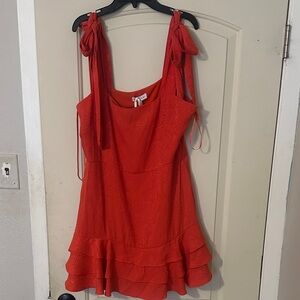 Gianni Bini Red Maxi Dress with Tie Straps